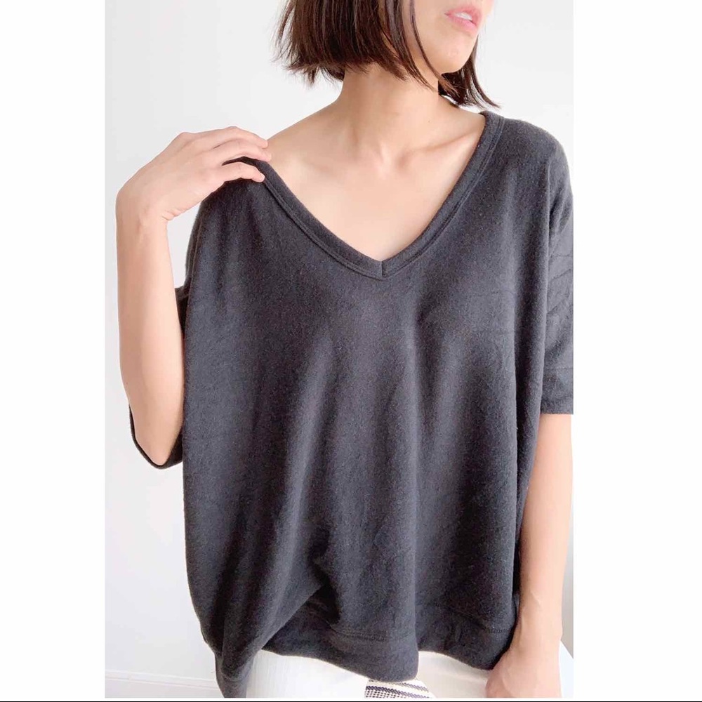 SOFT FLEECE V NECK DOLMAN TOP - DUSTY PINK - Picture 3 of 8
